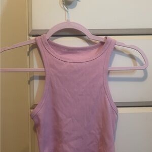 Wild Fable Pink Sleeveless Fitted Crop Tank Top